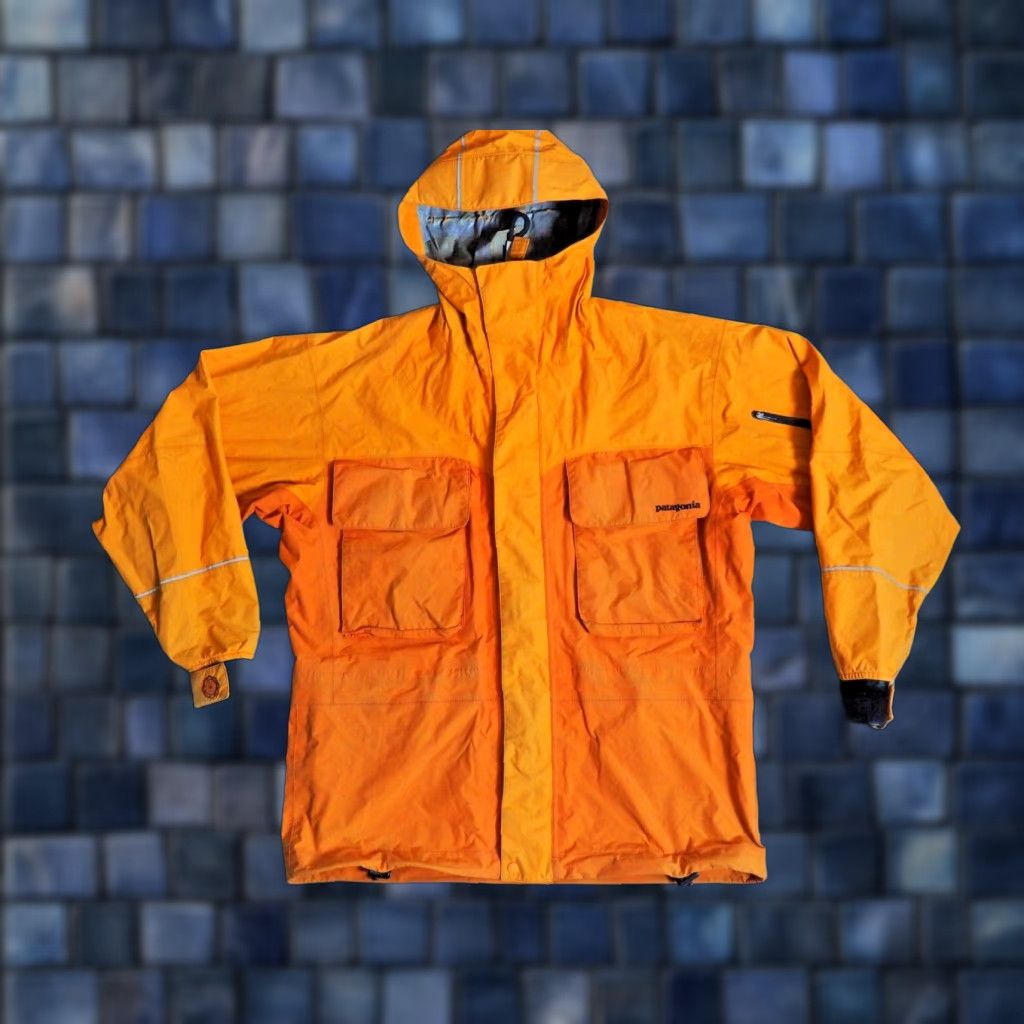 Patagonia PATAGONIA Hooded Shell Jacket Gorp Mens S Orange Two-Tone Logo 2006 Lotus Design Windbreaker Streetwear Size US S / EU 44-46 / 1 - 1 Thumbnail