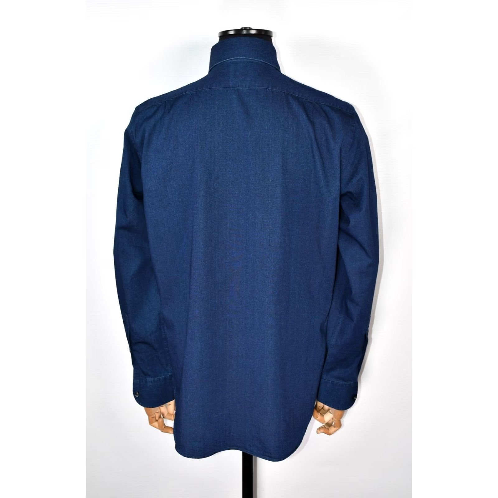 Vintage Boggi Milano Men's Denim Shirt Regular Fit Indigo Cotton L Size US L / EU 52-54 / 3 - 4 Thumbnail