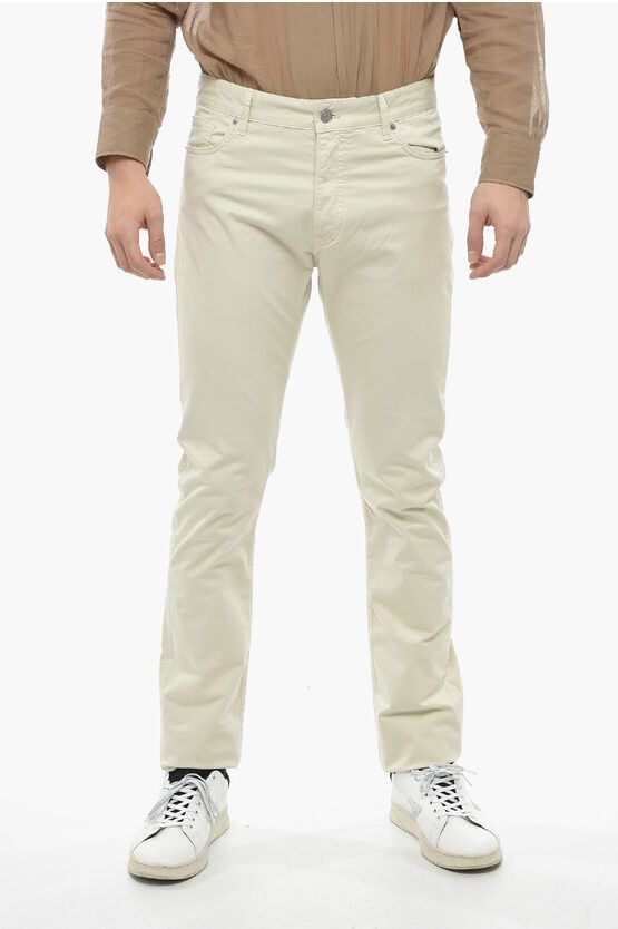 image of Berluti 5 Pockets Slim Fit Pants in Beige, Men's (Size 32)