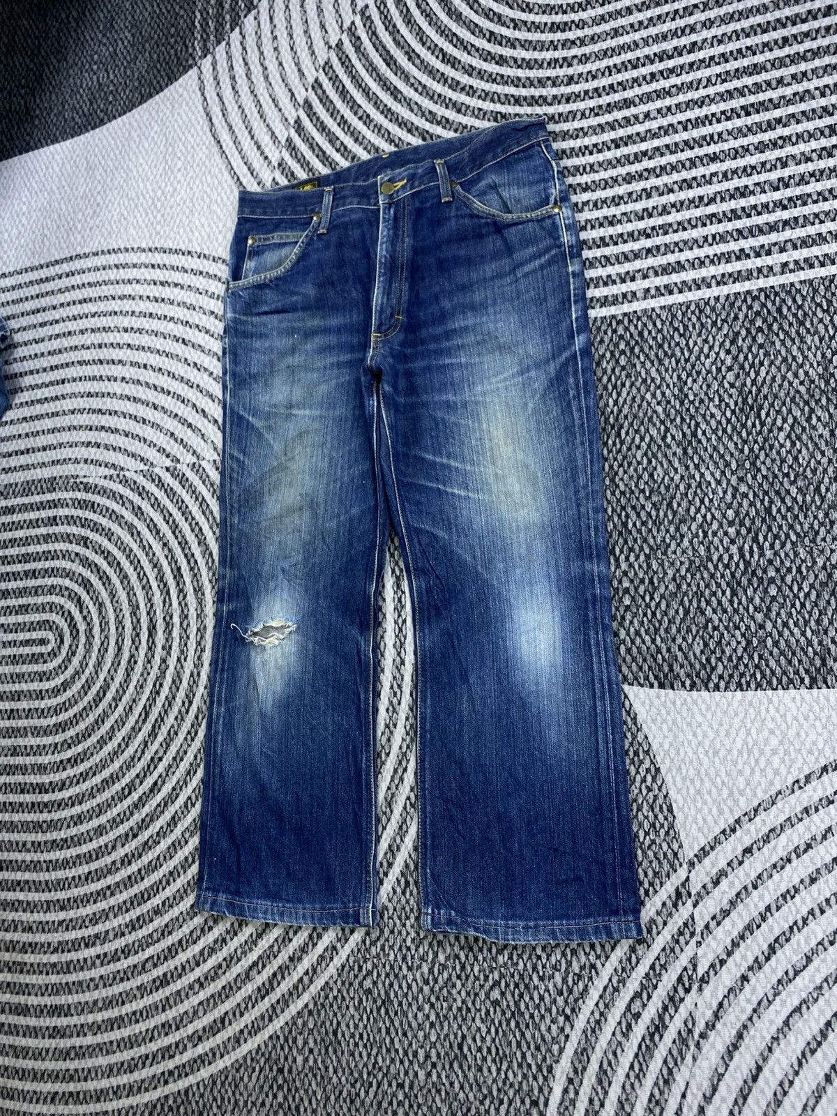Lee Vintage LEE Blue Wash Distressed Denim Pants Size US 34 / EU 50 - 4 Thumbnail
