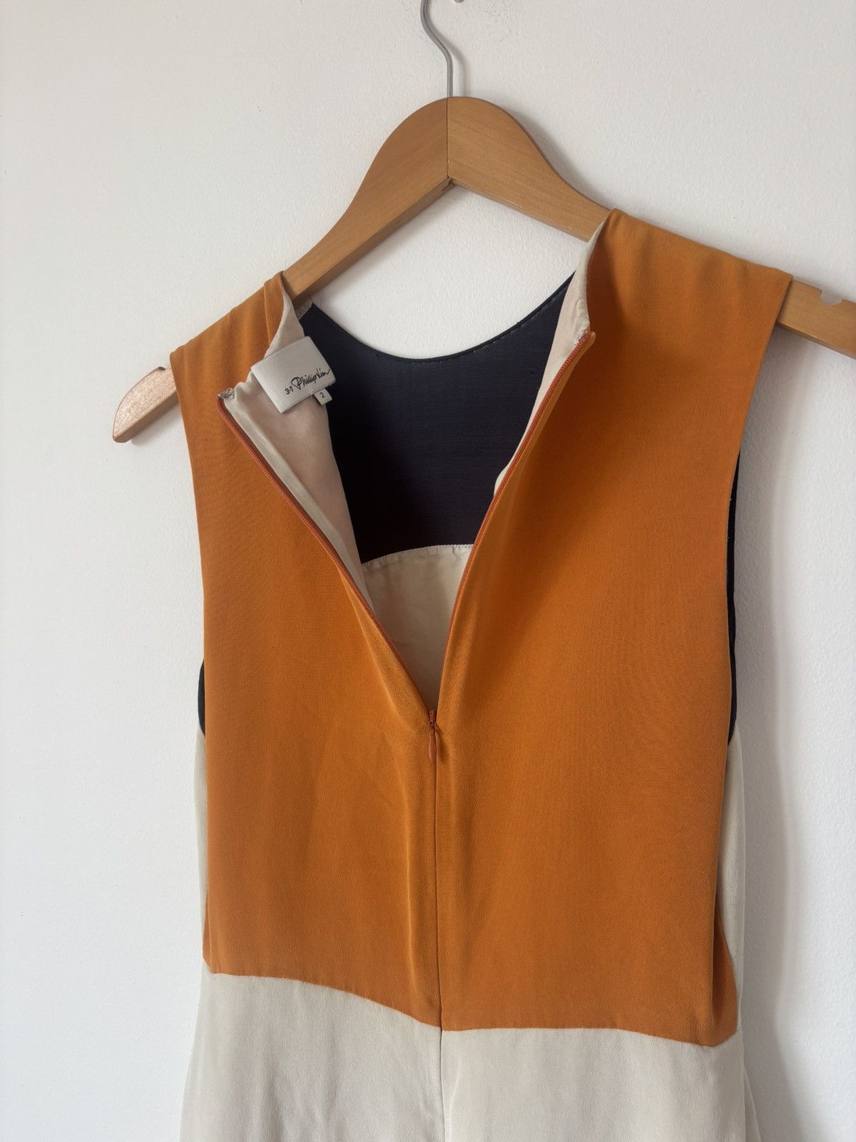 3.1 Phillip Lim 3.1 Phillip Lim Silk Colorblock Sleeveless Midi Dress Size 2 Size XS / US 0-2 / IT 36-38 - 3 Thumbnail