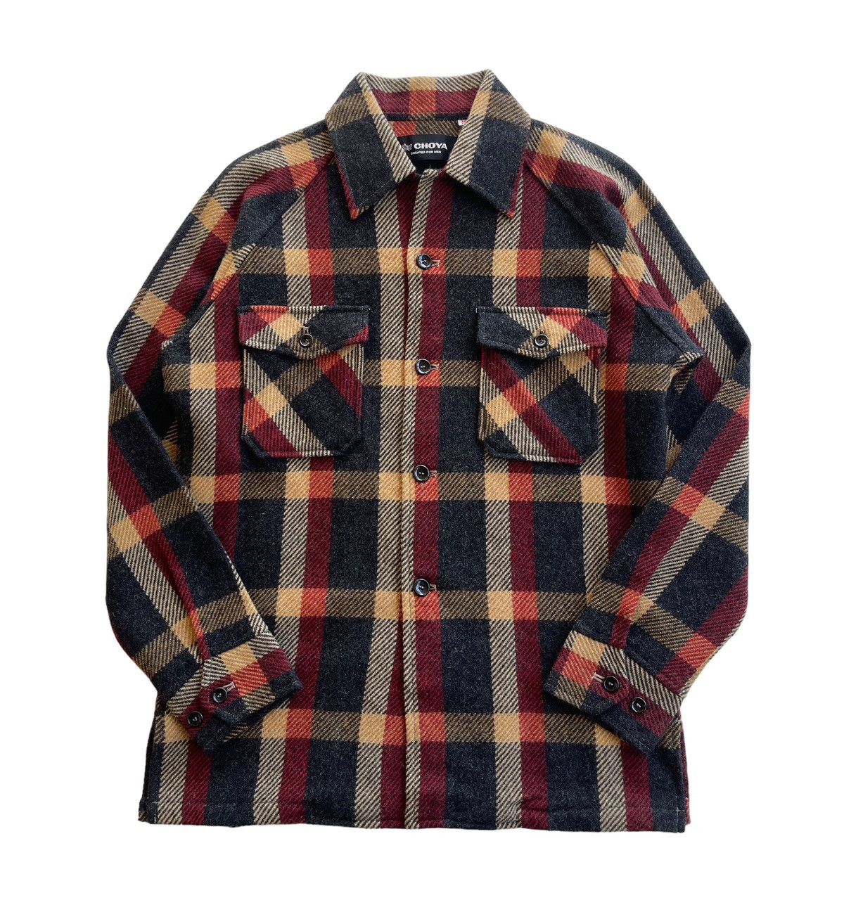 Flannel Vintage 90s Wool Checked Flannel Shirt Size US M / EU 48-50 / 2 - 3 Thumbnail