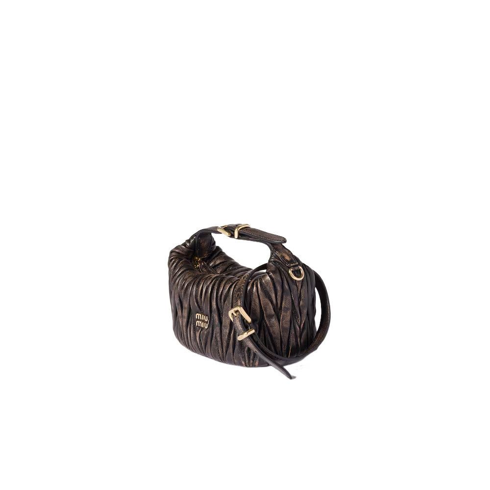 Miu Miu MIU MIU $2350 Coffee Nappa Leather Mini Top Handle Bag New & Size ONE SIZE - 2 Thumbnail