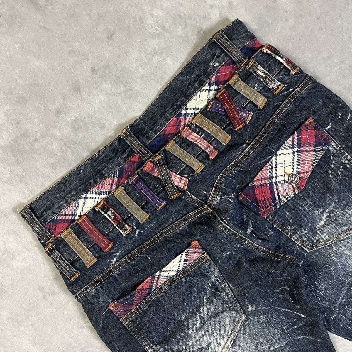NYLAUS Double Waist Y2K Style Jeans