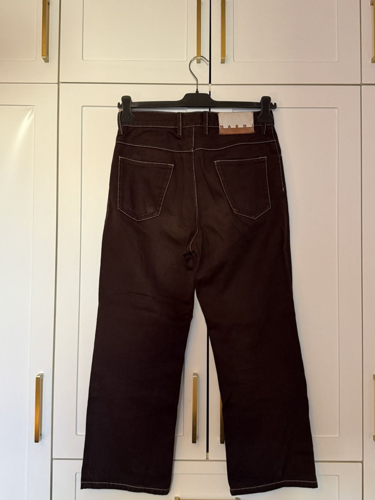 Marni Marni Brown Denim Pants Size US 30 / EU 46 - 2 Thumbnail