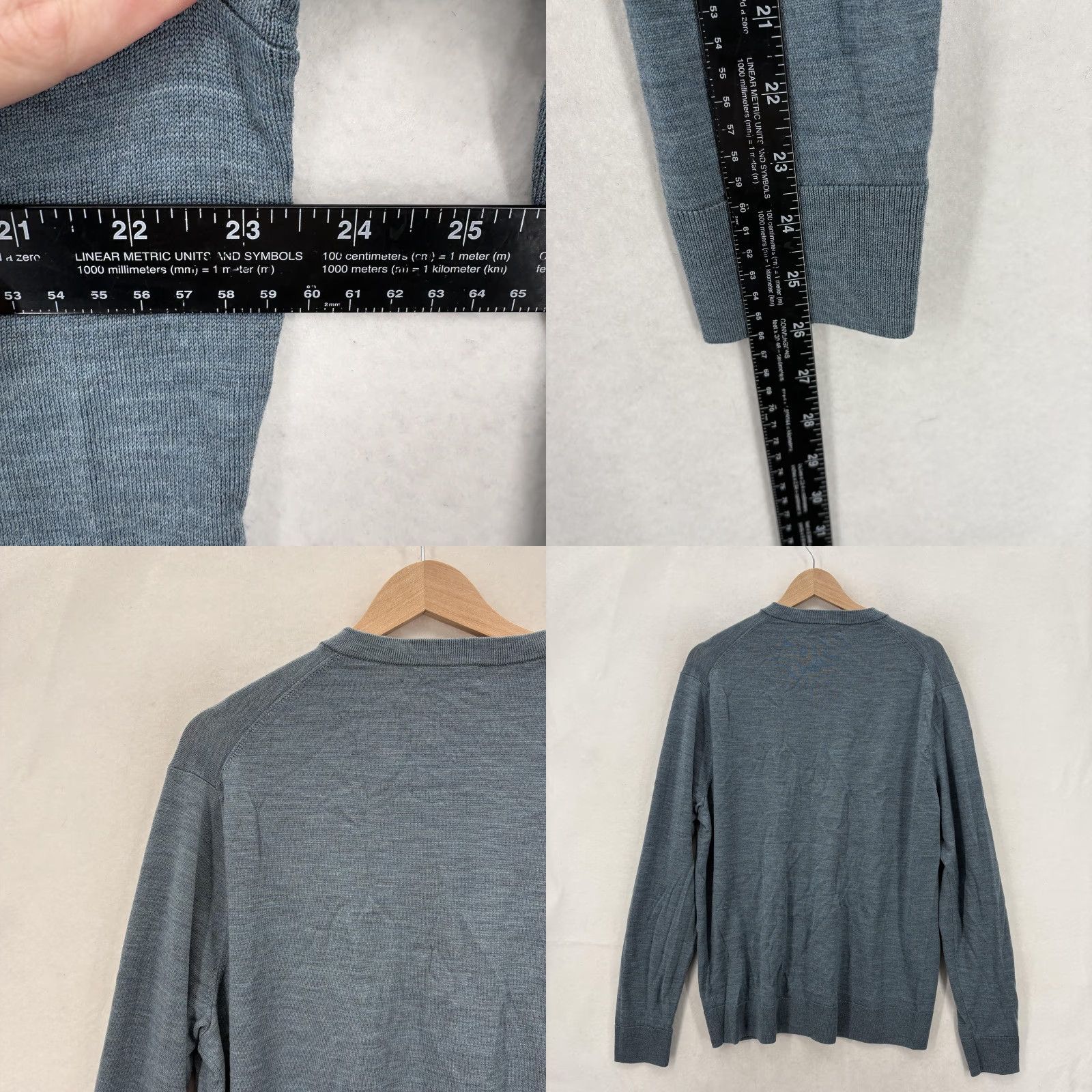 Brooks Brothers Brooks Brothers Sweater Mens Large Blue Brookstech Merino Wool V-Neck Pullover Size US L / EU 52-54 / 3 - 8 Thumbnail