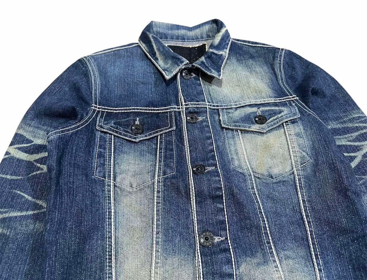 14th Addiction 🔥Y2K Archived Midas Denim Jacket Waxed Glitter Goth Punk Size US M / EU 48-50 / 2 - 4 Thumbnail