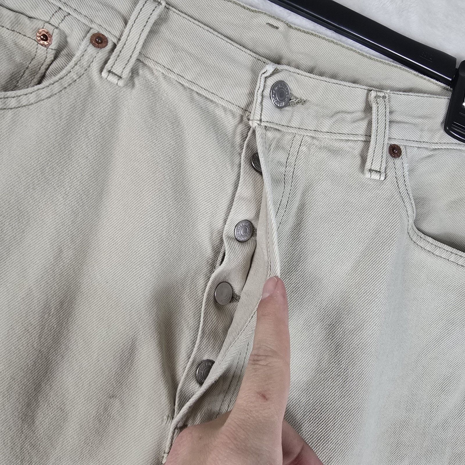 Levi's Vintage Levis 501 Mens 36x32 Beige 34x30 USA Made 90s 1998 Size US 34 / EU 50 - 4 Thumbnail