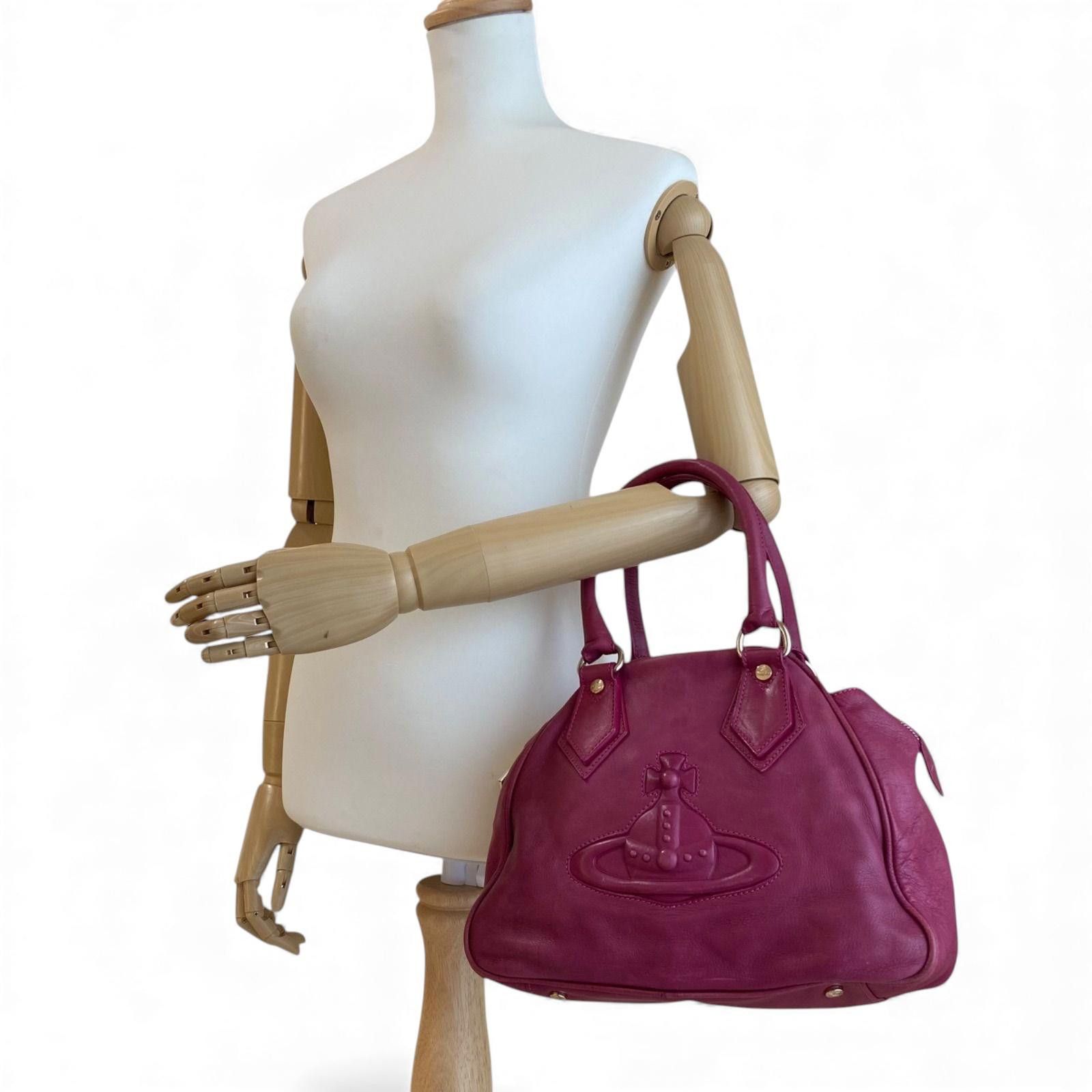 Vivienne Westwood Vivienne Westwood - Purple Leather Satchel Bag Size ONE SIZE - 3 Thumbnail