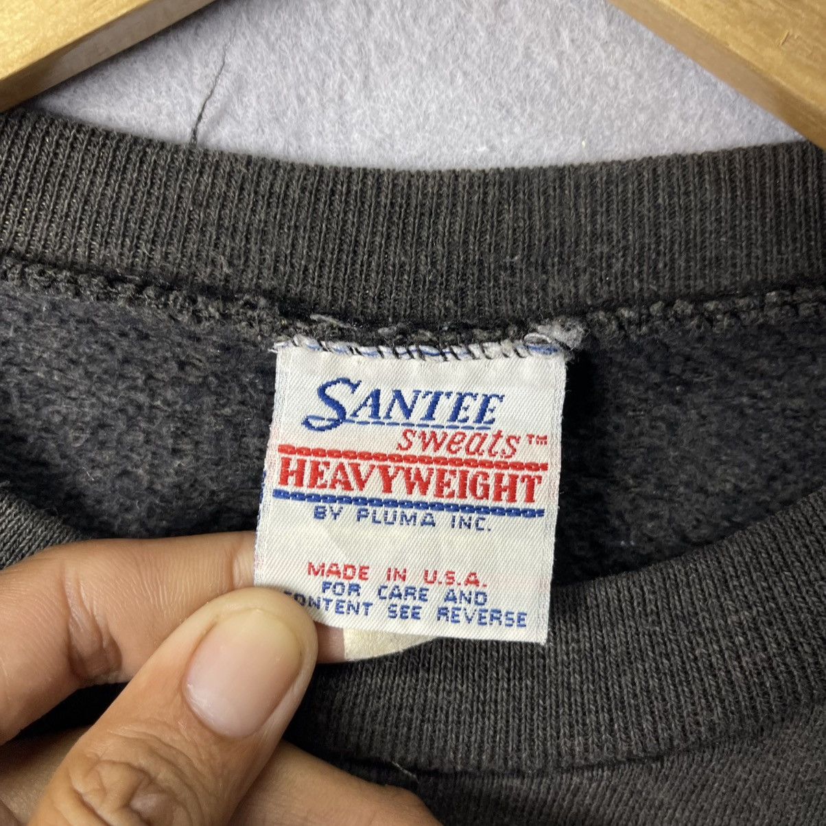 Vintage Vintage 1990s SANTEE Sweats Heavyweight Crewneck Sweatshirt Size US XL / EU 56 / 4 - 8 Thumbnail