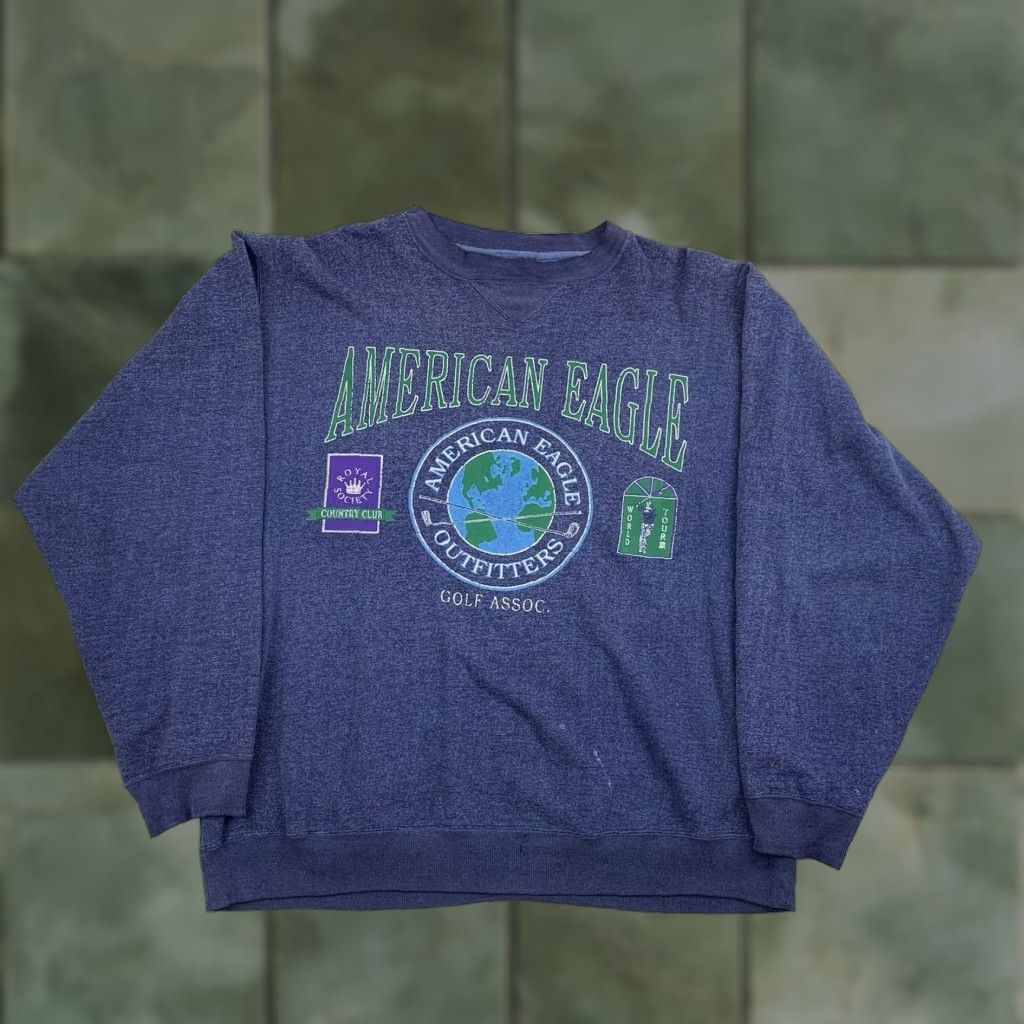American Eagle Outfitters VINTAGE American Eagle Outfitters Sweatshirt Men Adult M Blue Sports 90s Pullover Mens Size US M / EU 48-50 / 2 - 1 Thumbnail