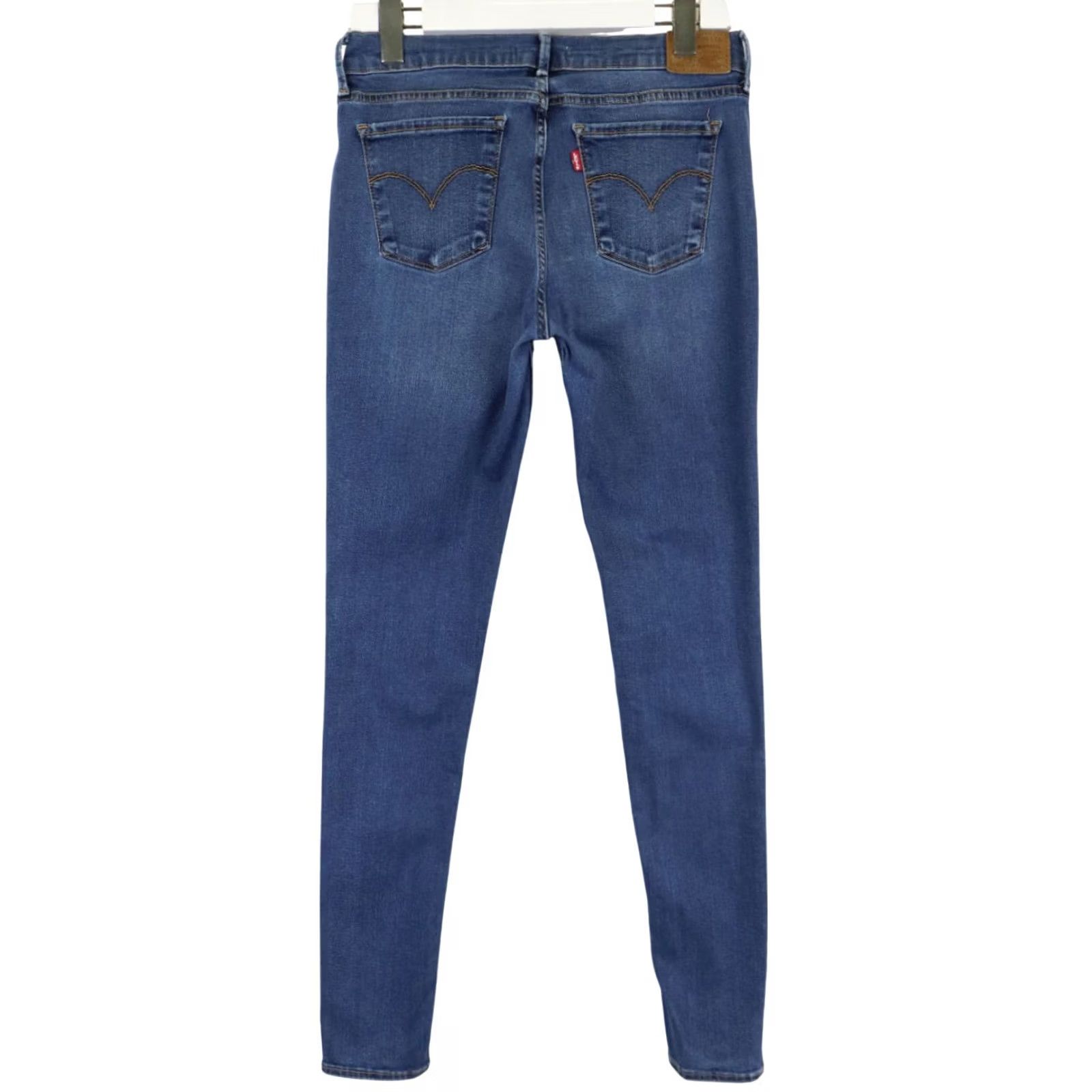 Levi's LEVI'S 710 Super Skinny Jeans Women's W31/L32 Blue Zip Fly Logo Fade Effect Size 24" / US 00 / IT 34 - 2 Thumbnail