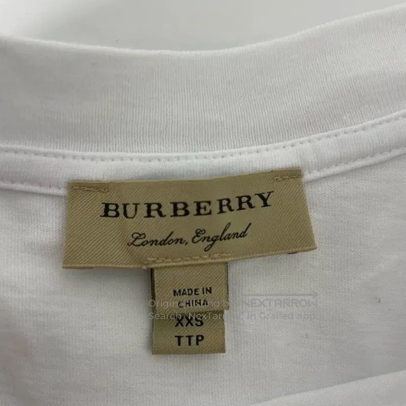 Burberry Burberry White Cotton Women's T-Shirt. Size XXS / US 00 / IT 34 - 3 Thumbnail