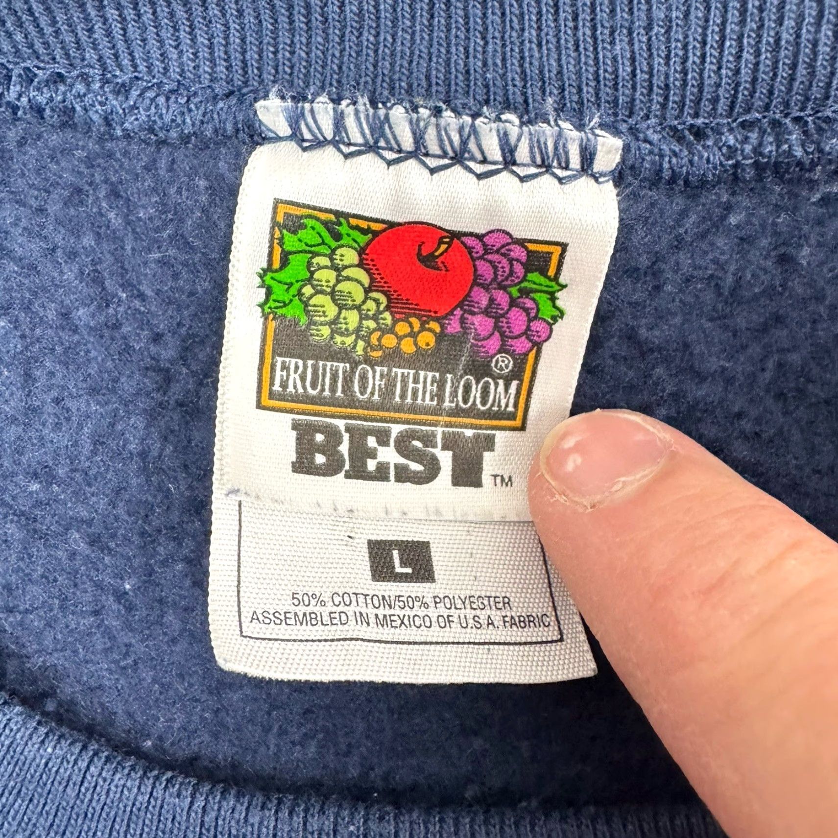 Fruit Of The Loom VINTAGE Alaska Map Sweatshirt Men L Blue Cotton Polyester Crew Neck USA 90s Nature Constellation Fruit of the Loom Pullover Crewneck Size US L / EU 52-54 / 3 - 4 Thumbnail