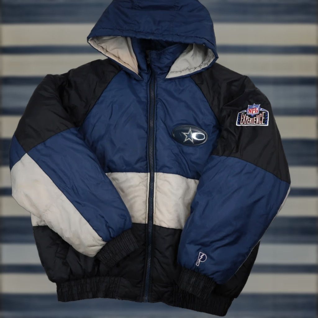 Pro Player VINTAGE Pro Player Dallas Cowboys Mens Large Puffer Coat Blue Size US L / EU 52-54 / 3 - 1 Thumbnail