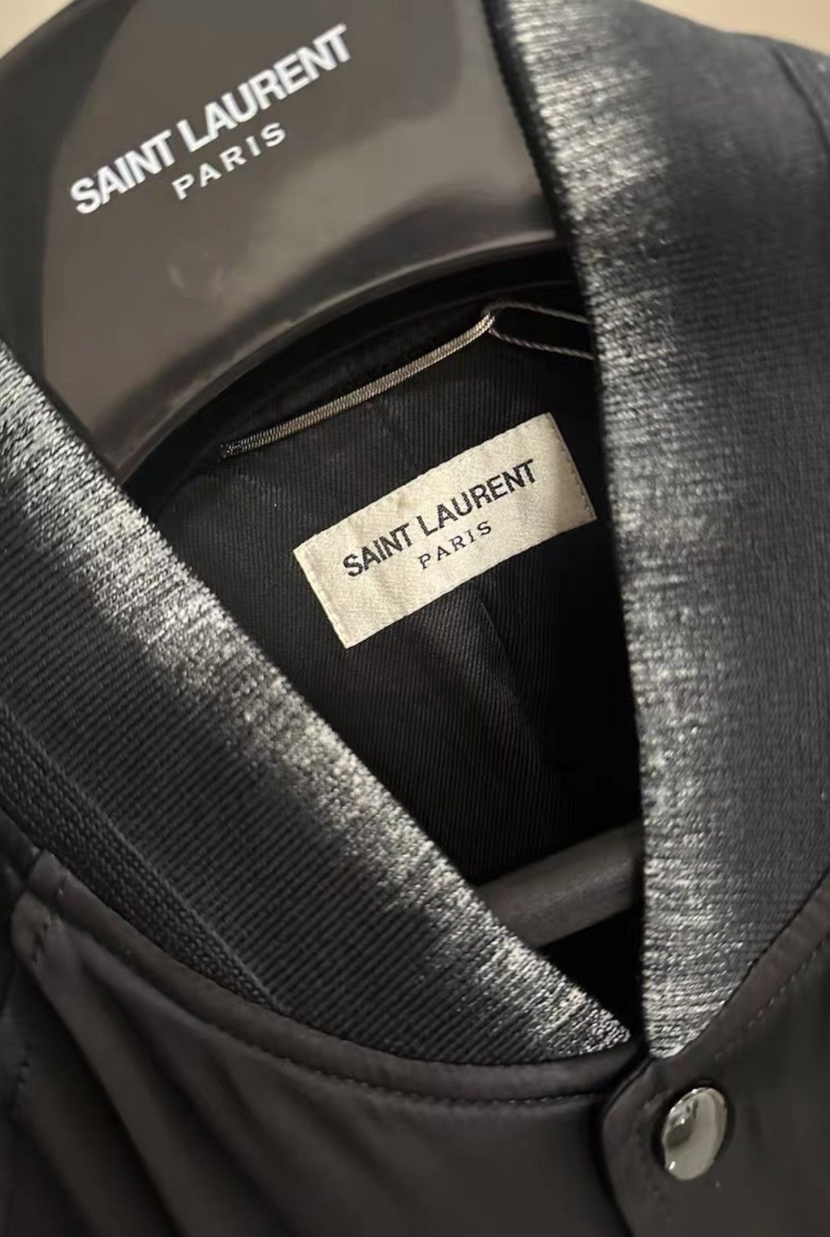 Saint Laurent Paris Saint Laurent SLP 2016FW “Moon Over the Sea” Varsity Jacket Size US L / EU 52-54 / 3 - 4 Thumbnail