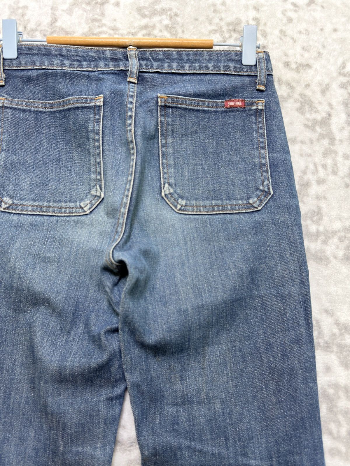 Edwin Vintage Something Flared Bush Pants Y2K Bell Bottom Denim Size 26" / US 2 / IT 38 - 11 Thumbnail
