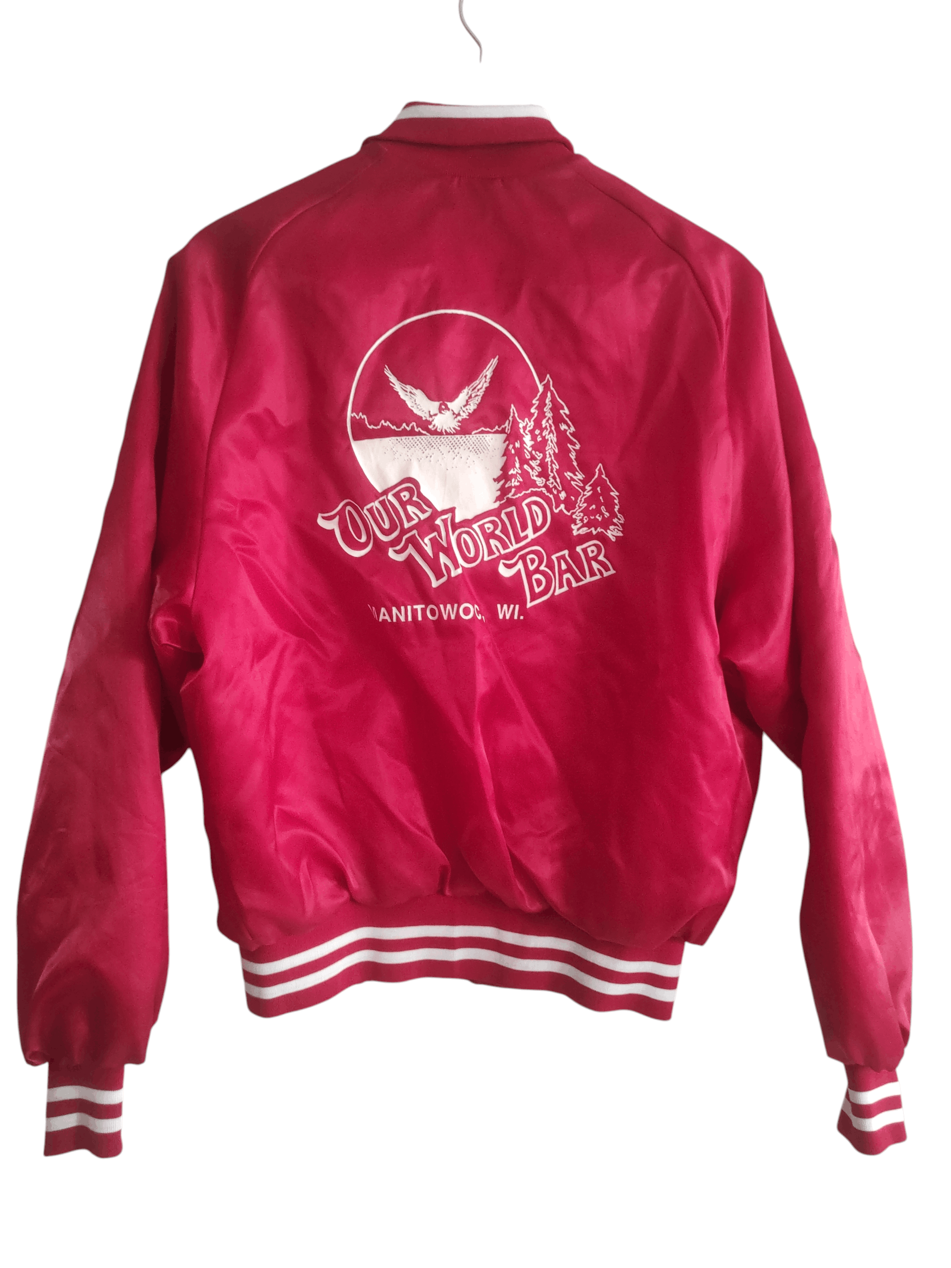 Majestic Athletic 80s Authentic Bomber Satin Jacket Made USA