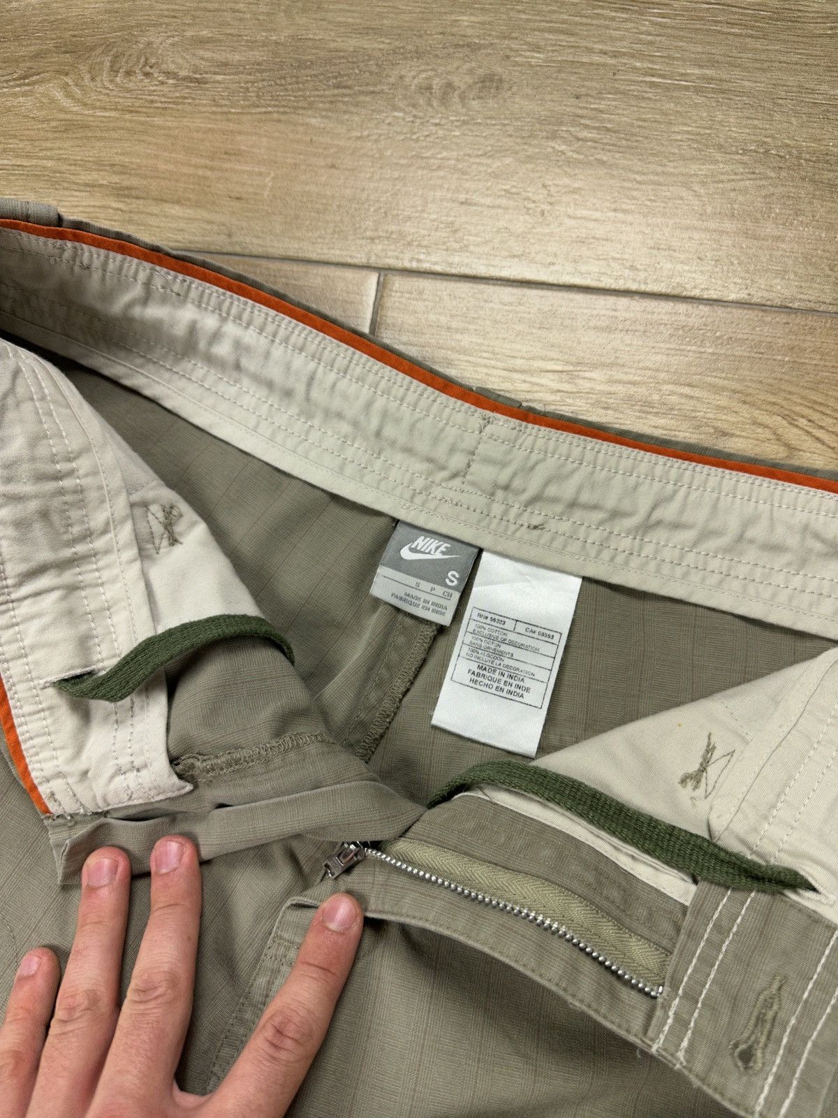 Nike × Vintage Vintage Y2K Nike Big Swoosh Cargo Shorts Size US 30 / EU 46 - 10 Thumbnail