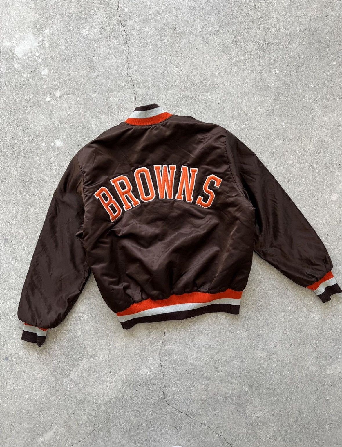 Vintage Vintage Browns Varsity Bomber Jacket Size US L / EU 52-54 / 3 - 1 Thumbnail