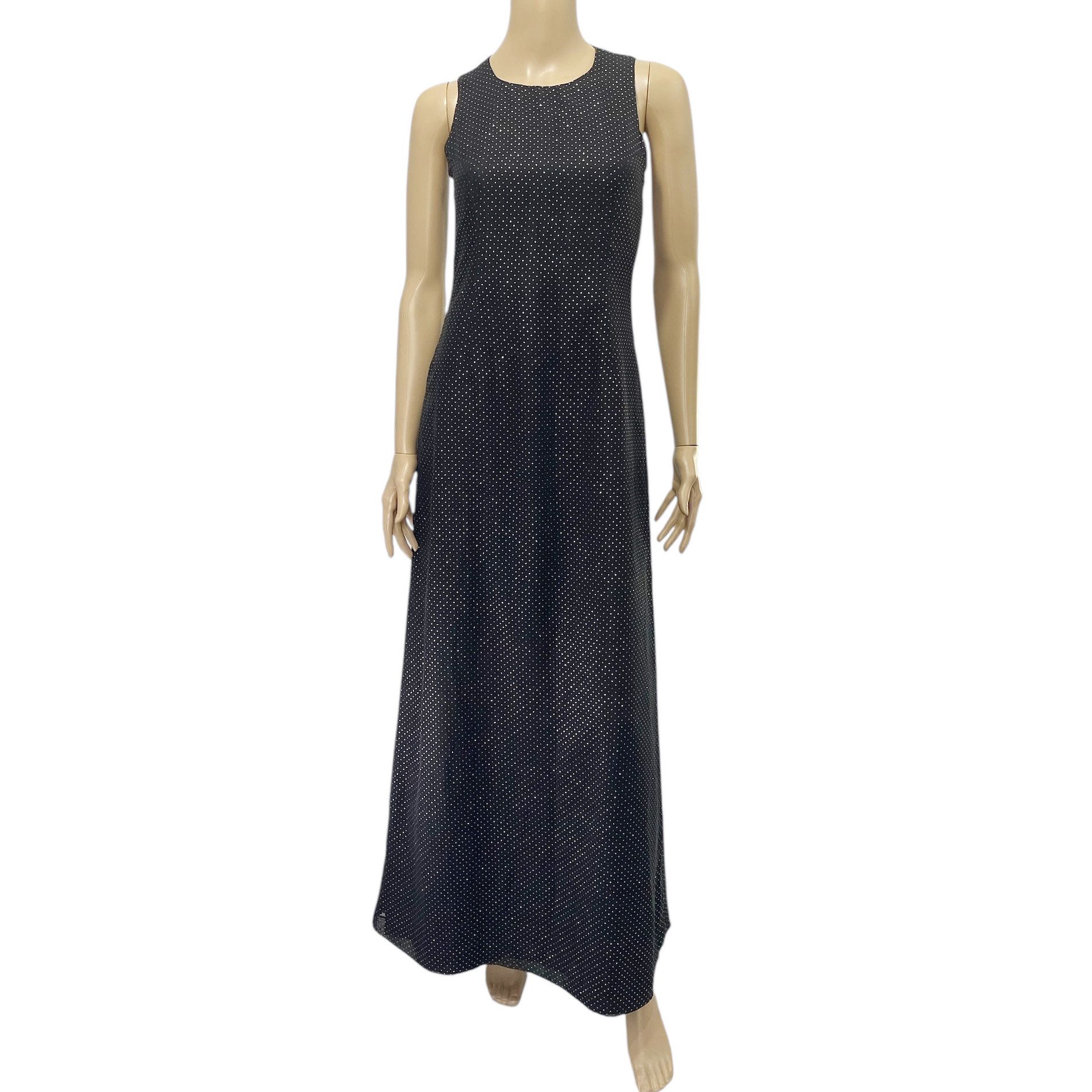 Versus Versace Vintage Black Studded Maxi Long Dress Size M / US 6-8 / IT 42-44 - 1 Thumbnail