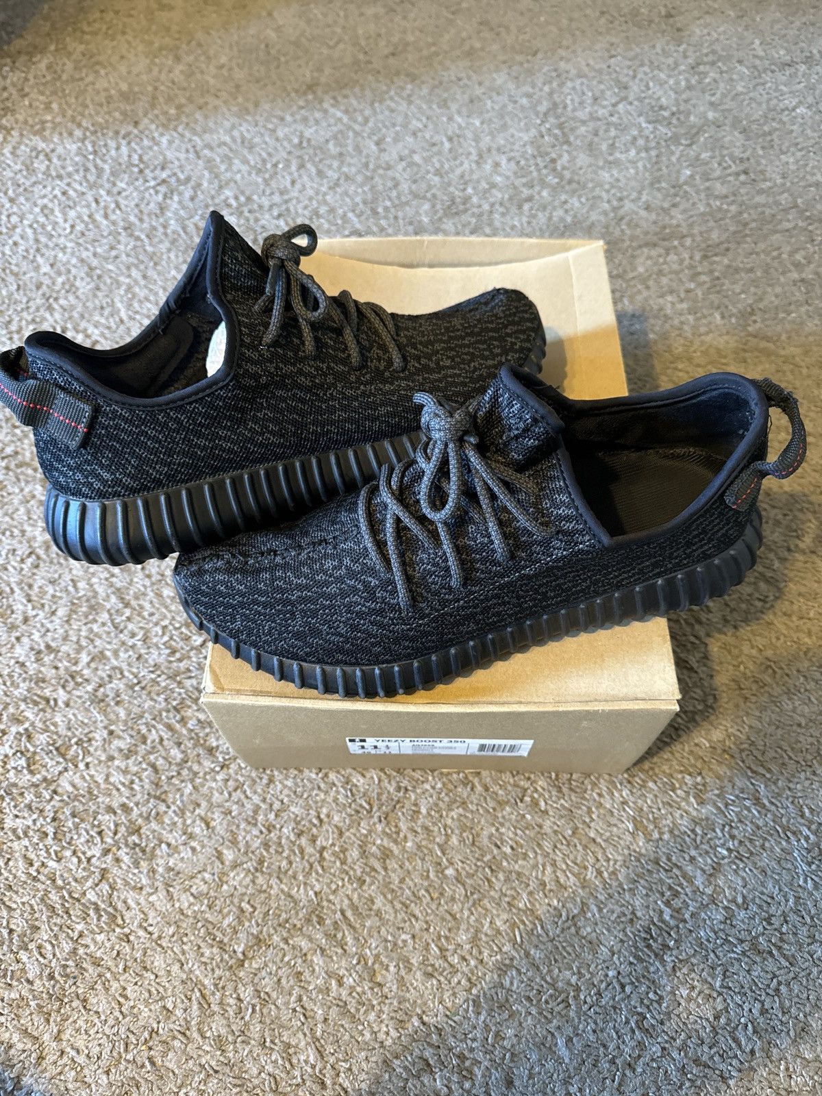 Adidas Adidad Yeezy 350 Pirate Black 2015 Size US 11.5 / EU 44-45 - 1 Thumbnail