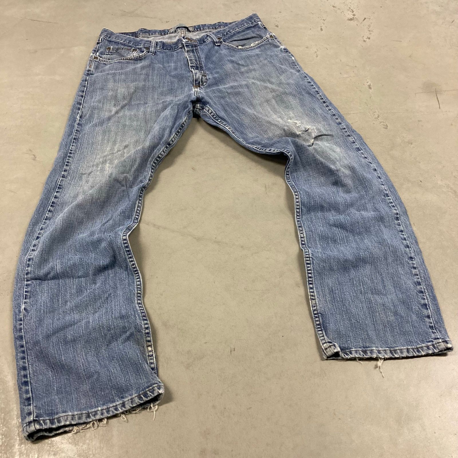 Vintage × Wrangler Y2K wrangler baggy bootcut Jeans 38x32 Size US 38 / EU 54 - 1 Thumbnail