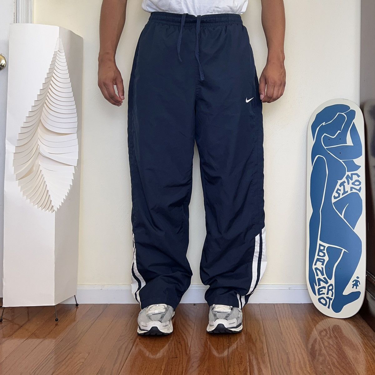 Nike × Vintage Y2K Nike Striped Sweatpants Size US 35 - 8 Thumbnail