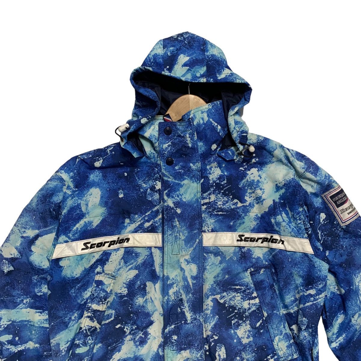 Japanese Brand Scorpion Shimano Tie Dye Skiwear Jacket Size US L / EU 52-54 / 3 - 4 Thumbnail