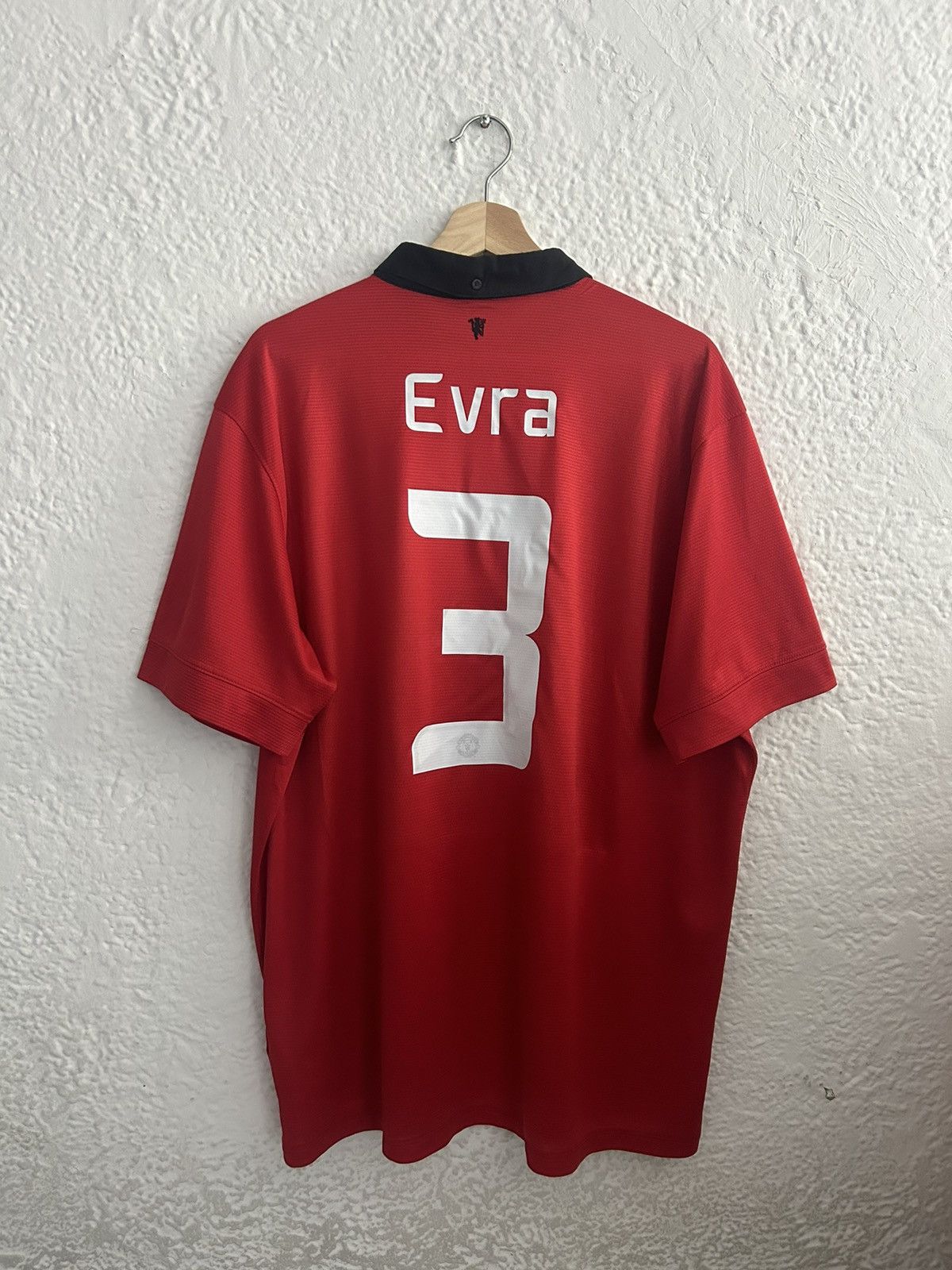 image of 2013-14 Patrice Evra Manchester United Nike Home Kit in Red, Men's (Size 2XL)