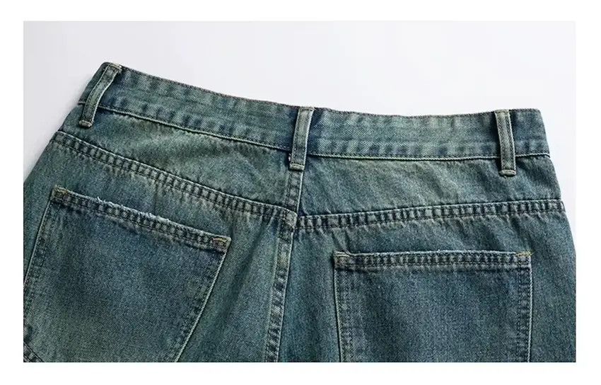 Designer × Japanese Brand Faded wash baggy straight-leg jeans Size US 34 / EU 50 - 7 Thumbnail