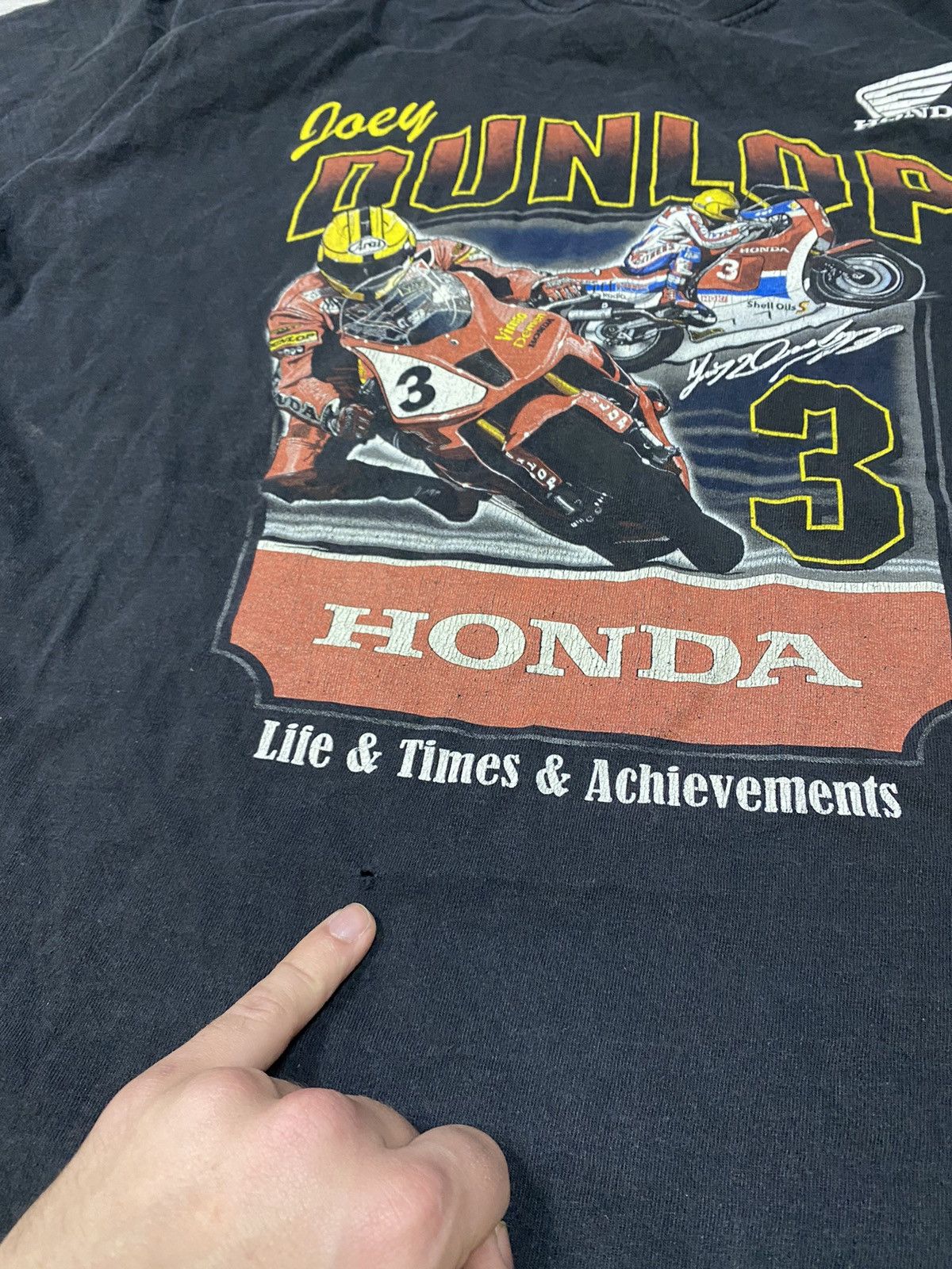 Honda Honda Dunlop Isle of Man vintage t-shirt Size US XL / EU 56 / 4 - 5 Thumbnail