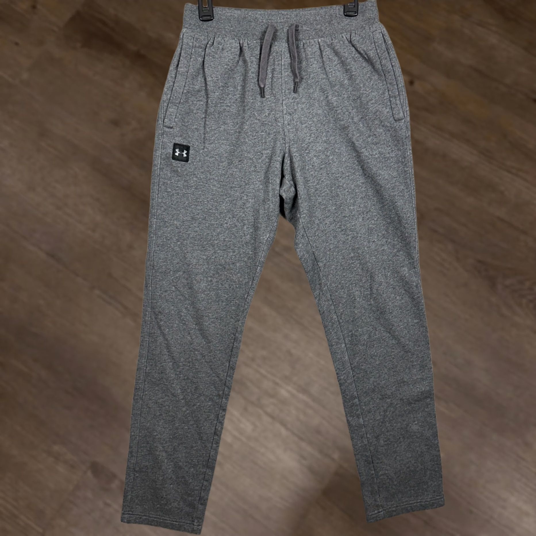 Under Armour Under Armour Sweatpants Mens Medium Gray Jogger Elastic Waist Logo Pull On EUC Size US 31 - 1 Thumbnail