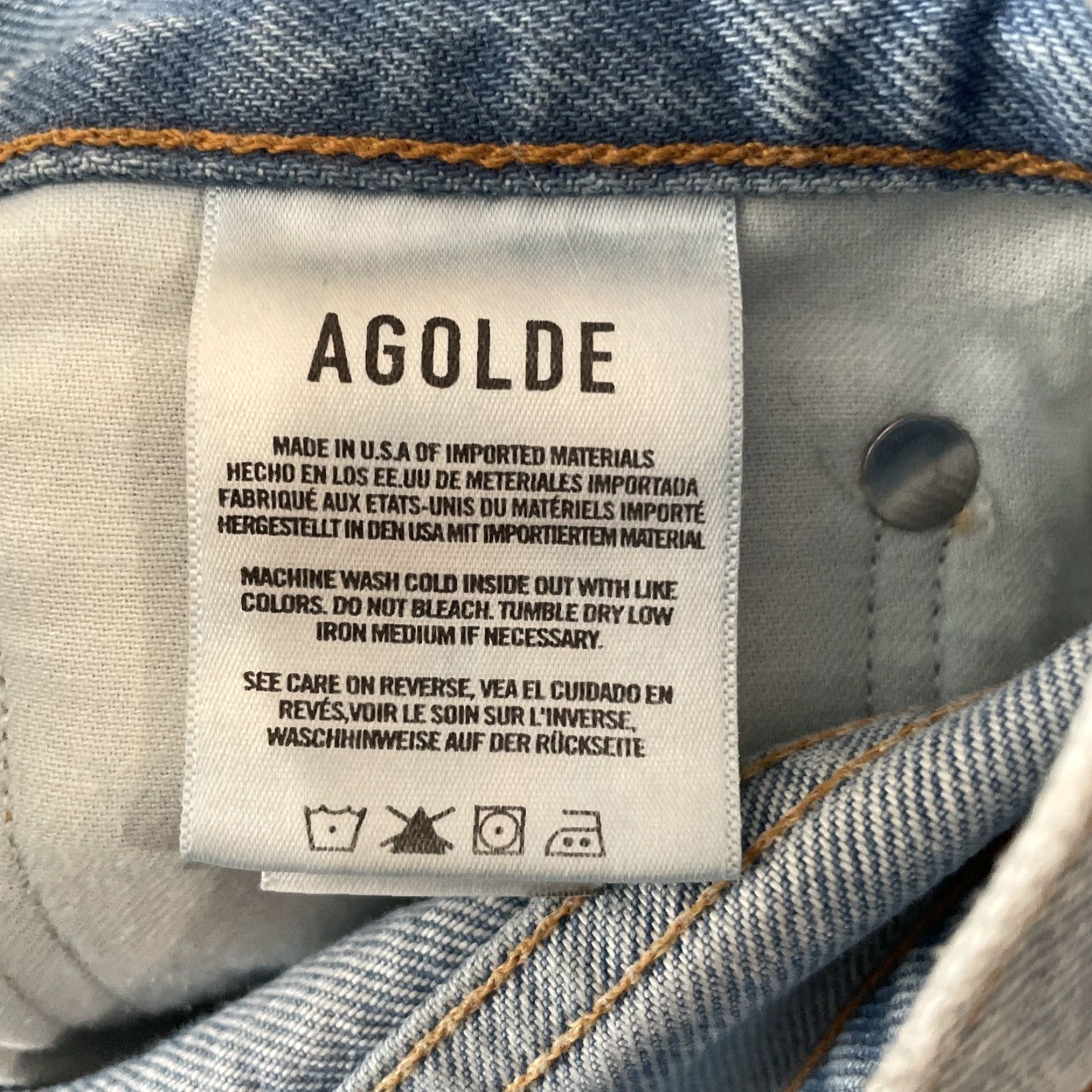 Agolde AGOLDE Jeans Womens Size 28 Mid Rise Loose Fit Denim Button Fly 90s Y2K Blues Size 28" / US 6 / IT 42 - 4 Thumbnail