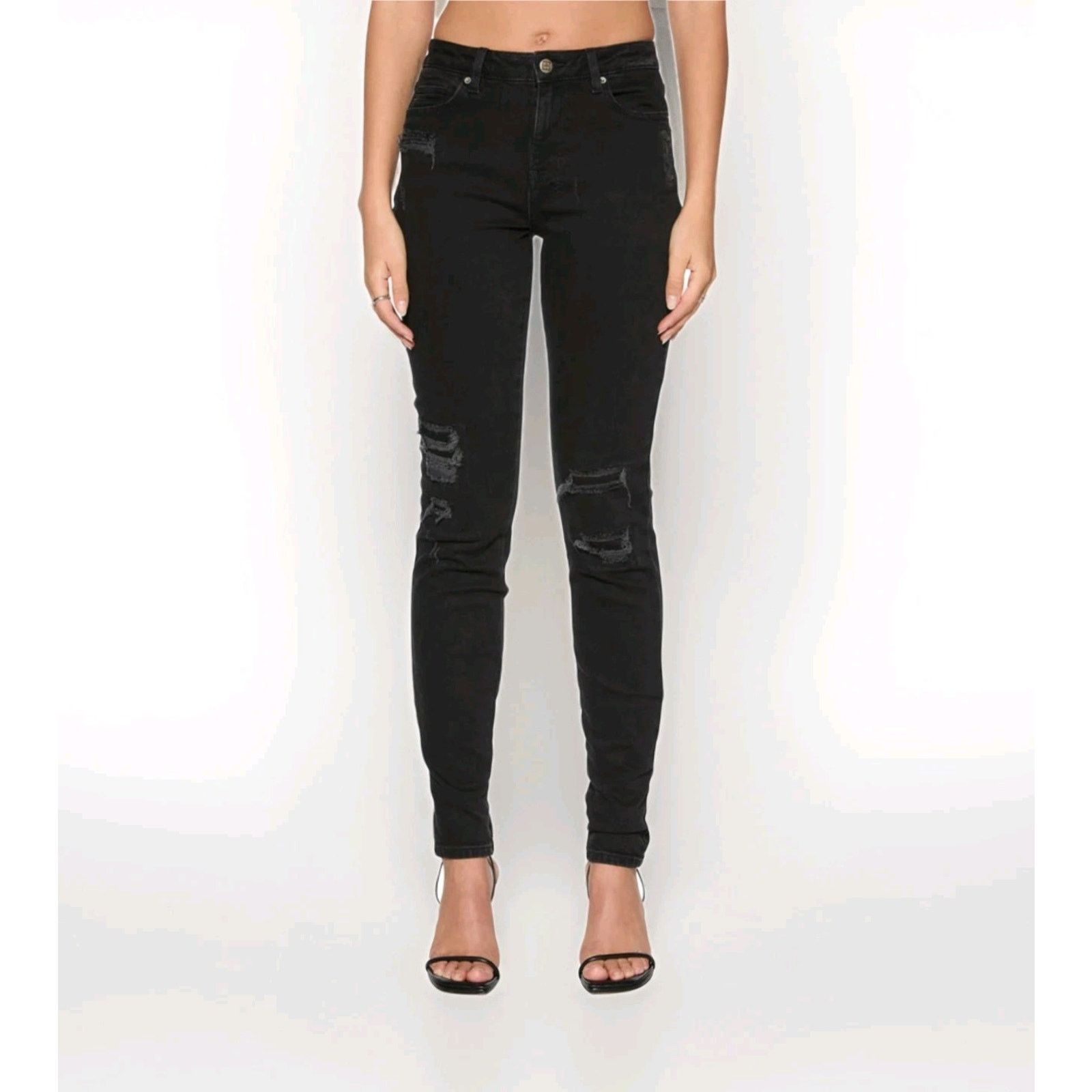Ksubi Ksubi Chitch Boneyard Slim Fit Distressed Black Jeans 28 Size 28" / US 6 / IT 42 - 1 Thumbnail