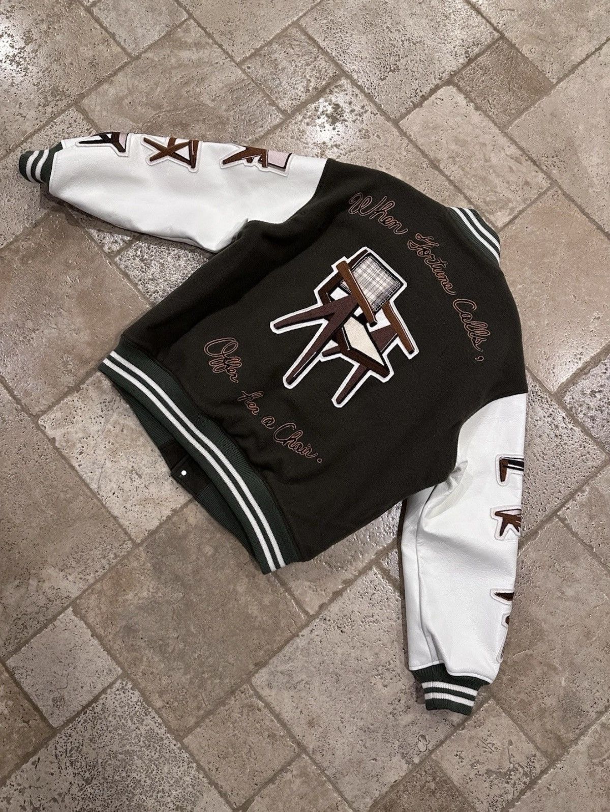 READYMADE Readymade Chair Logos Varsity Lettermen Green Jacket Size US M / EU 48-50 / 2 - 10 Thumbnail