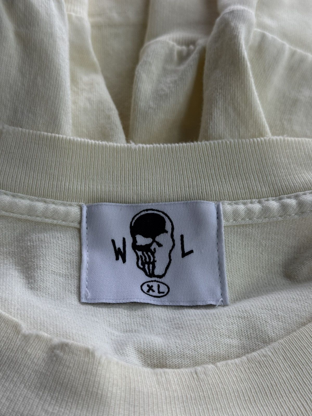 Warren Lotas Warren Lotas Flaming Skull Cream Longsleeve Shirt Size US XL / EU 56 / 4 - 4 Thumbnail