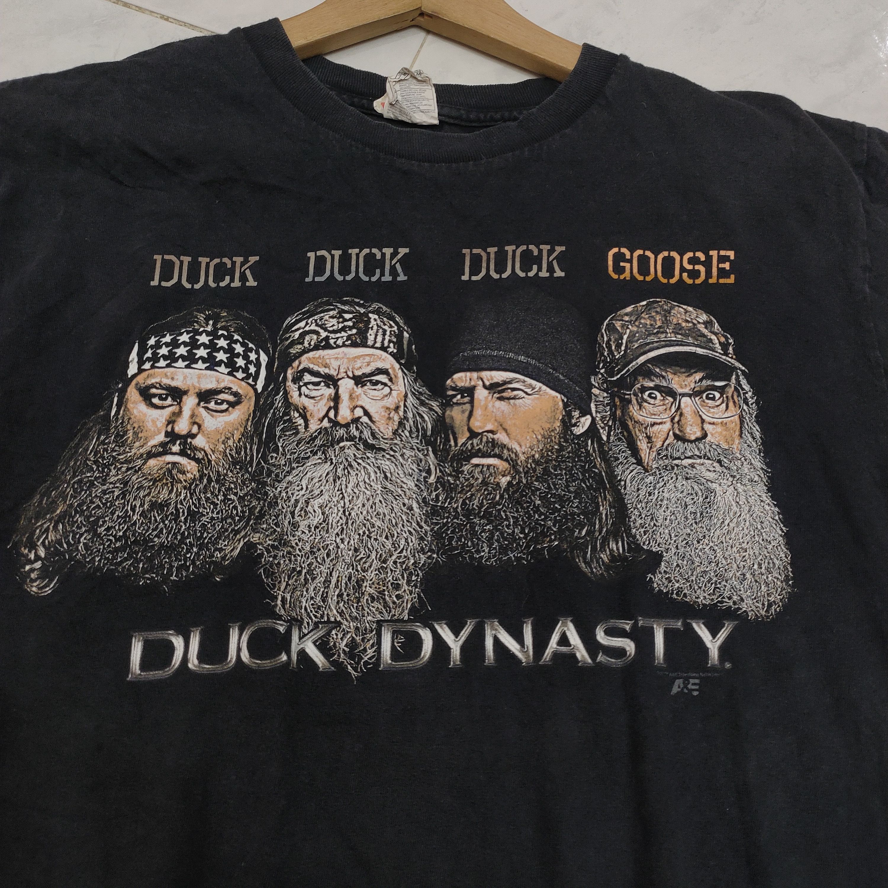Alstyle × Duck Head × Vintage Duck Dynasty Men Heads Duck Duck Duck Goose Black T-shirt Size US M / EU 48-50 / 2 - 4 Thumbnail