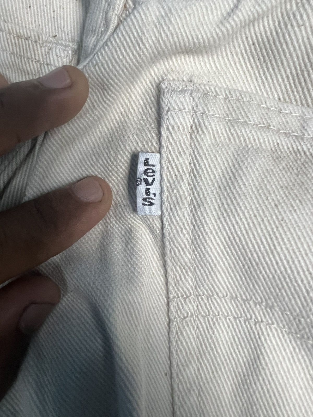 Levi's Levi's 512 Vintage Creamy White Tapered Fit Denim (40) Size US 32 / EU 48 - 16 Thumbnail