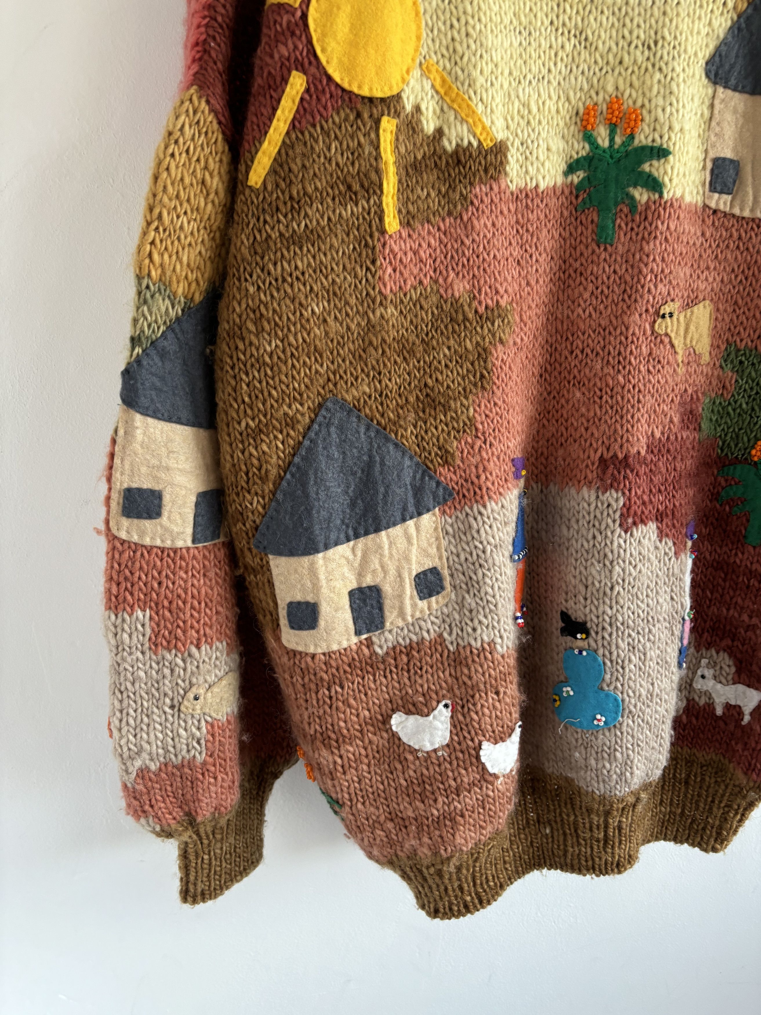 Handmade Handmade Carlaine Creations Patchwork Knit Boxy Cardigan Size US M / EU 48-50 / 2 - 17 Thumbnail