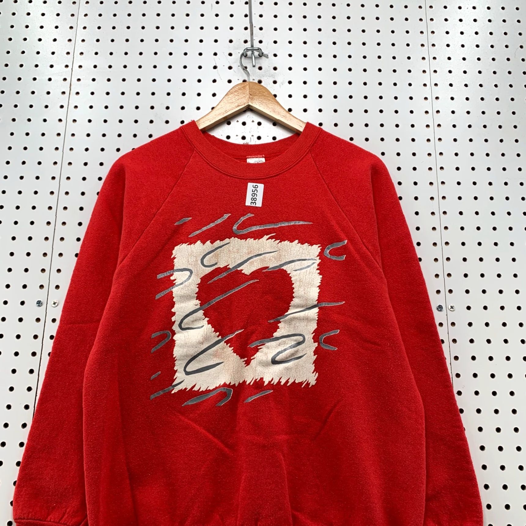 Fruit Of The Loom VINTAGE 90s Valentines Heart Crewneck Sweatshirt Mens Large Red Made USA Size US L / EU 52-54 / 3 - 5 Thumbnail