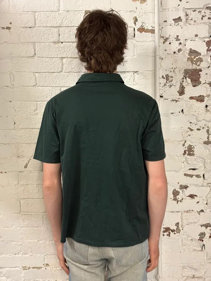Prada SS2014 Prada Minimalist Olive Logo Polo Size US S / EU 44-46 / 1 - 3 Thumbnail