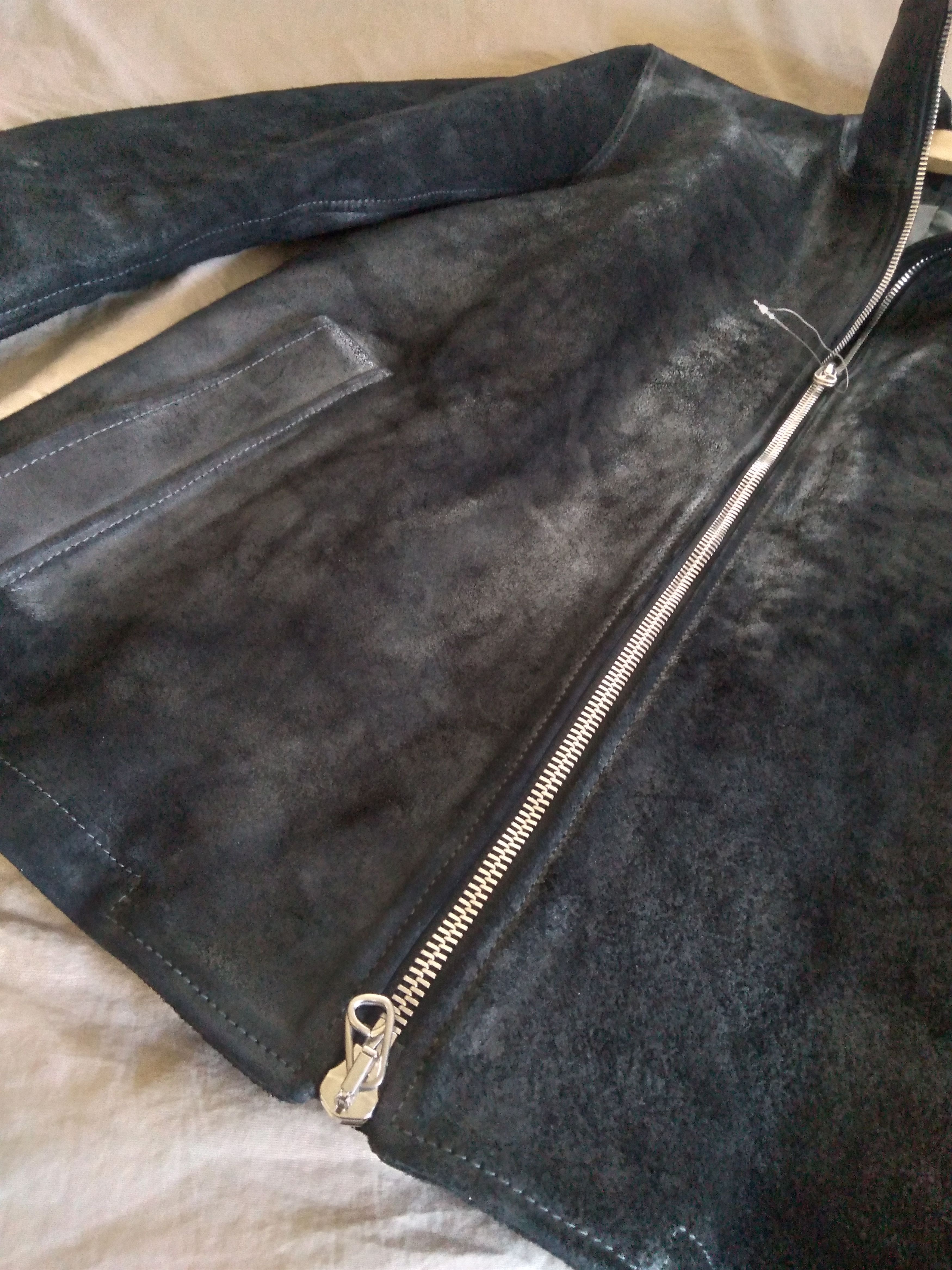 Deepti Cordovan Horse Leather Jacket Membrane Black Size 52 m-l Size US M / EU 48-50 / 2 - 17 Thumbnail