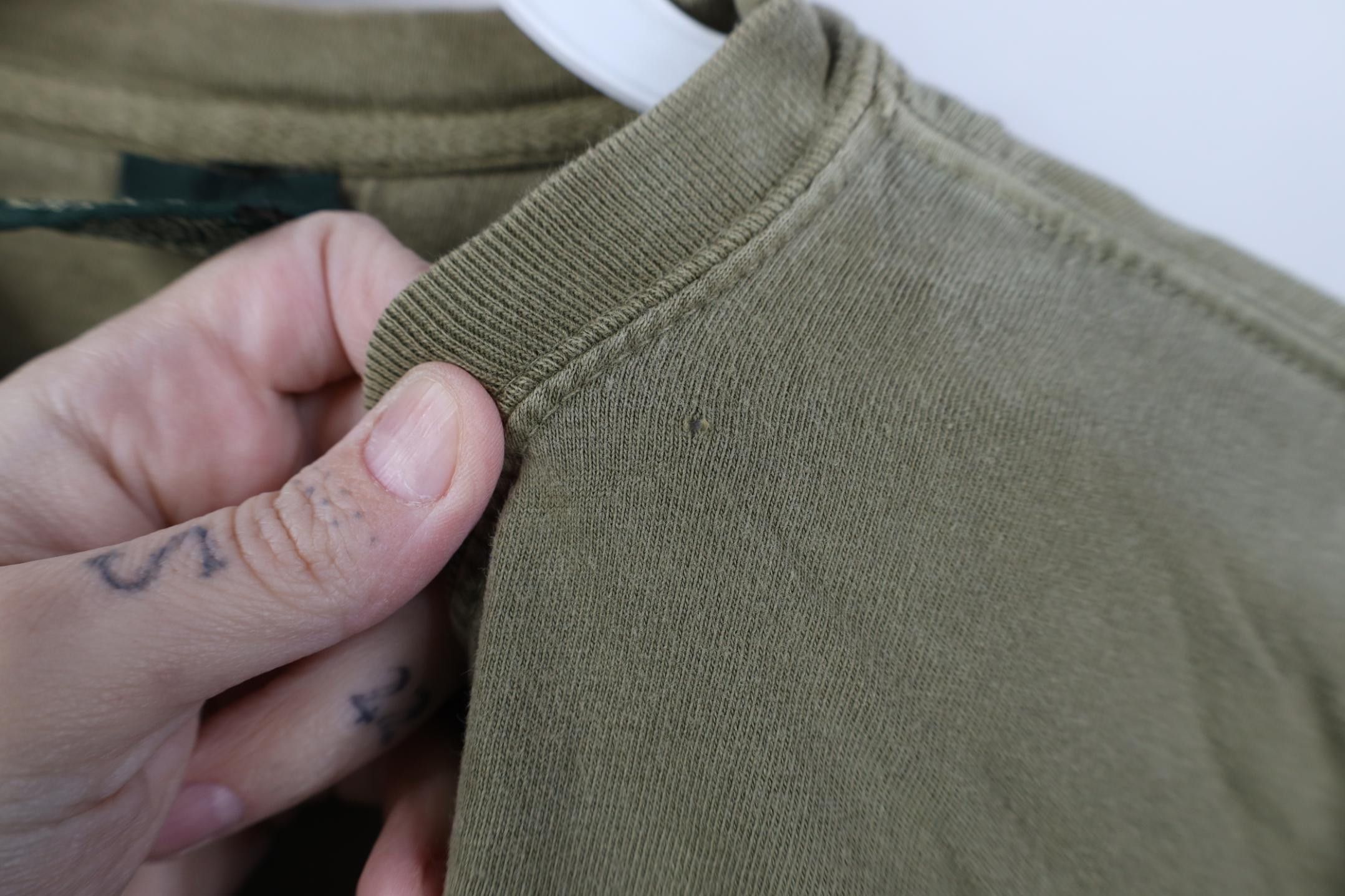 Vintage Vintage 90s Streetwear Cotton Long Sleeve T-Shirt Olive Size US L / EU 52-54 / 3 - 4 Thumbnail