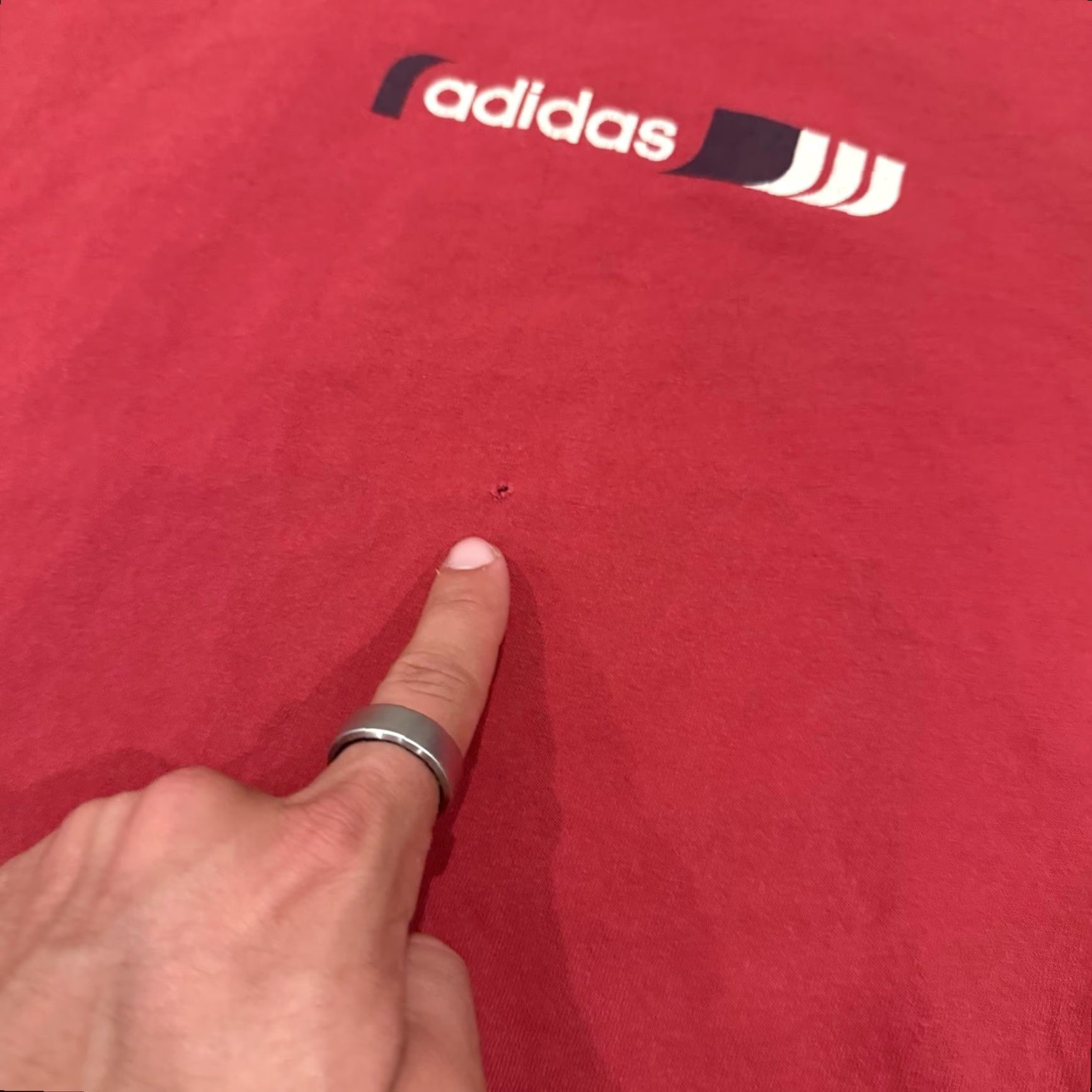 Adidas VINTAGE adidas Trefoil Long Sleeve T-Shirt USA Large Red Spellout M/L Unisex 90s Sportswear/Beach Size US M / EU 48-50 / 2 - 5 Thumbnail