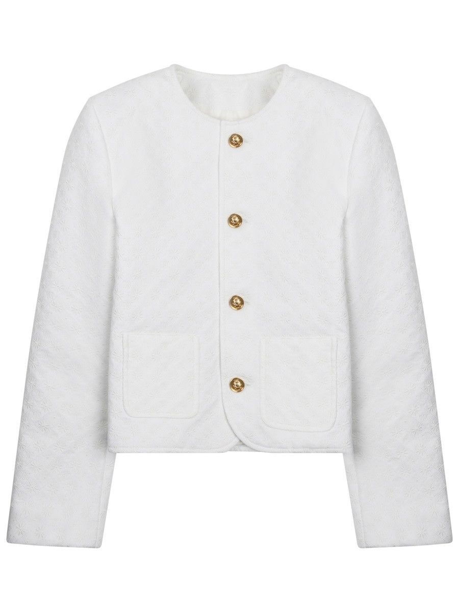 Celine CELINE "CHELSEA" JACKET - WHITE (FR 36) Size XS / US 0-2 / IT 36-38 - 1 Thumbnail