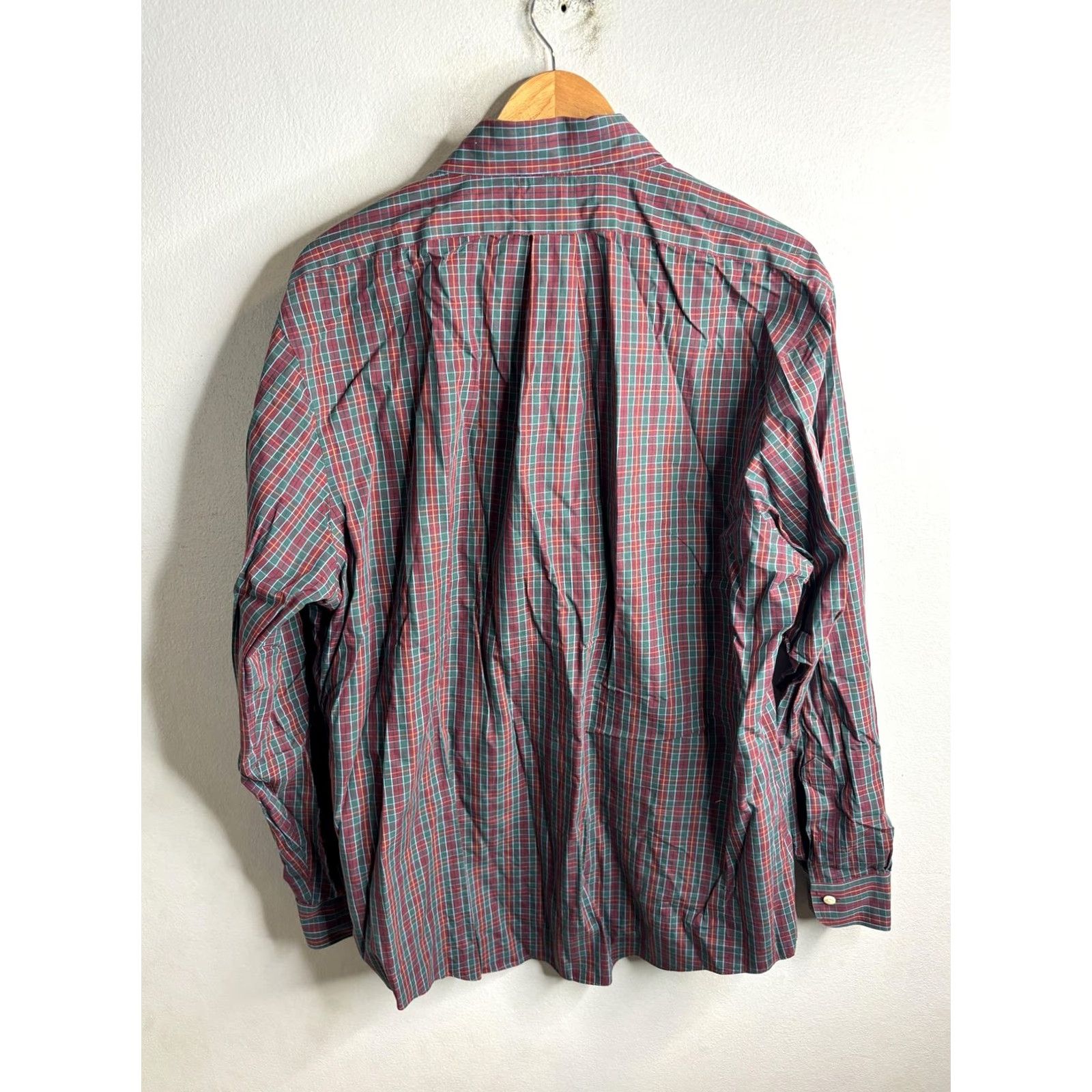 Brooks Brothers Brooks Brothers Shirt Mens XL Green Plaid Regent Non-Iron Button-Down Dress Shirt Size 46R - 4 Thumbnail