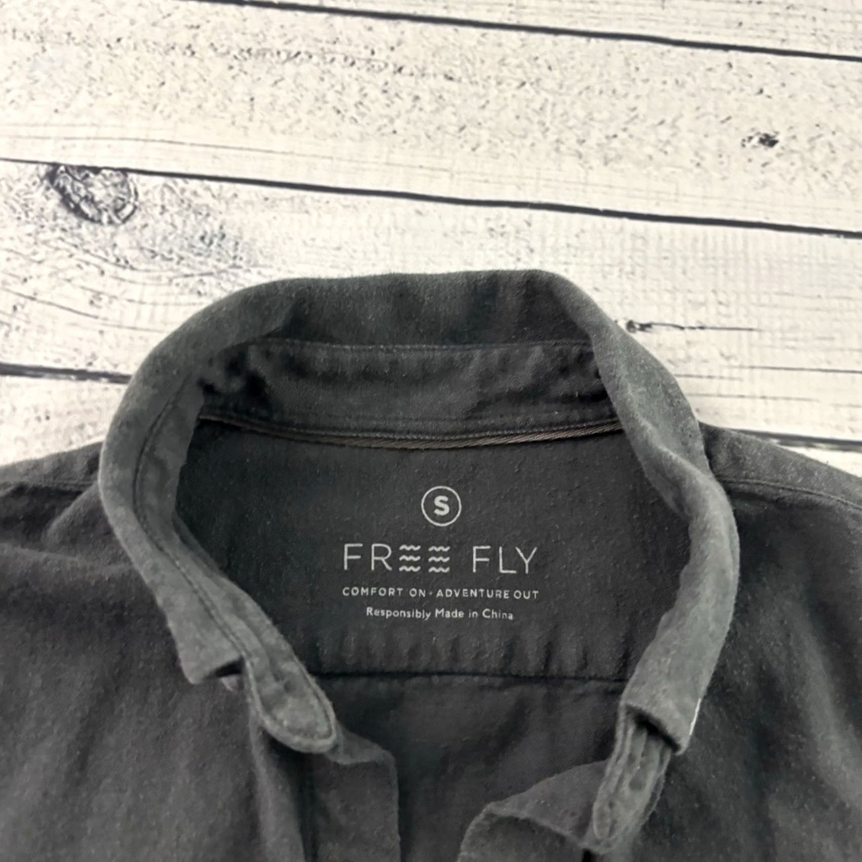 Vintage Free Fly Chamois Long Sleeve Button Up Shirt Women's Small Gray Size S / US 4 / IT 40 - 2 Thumbnail