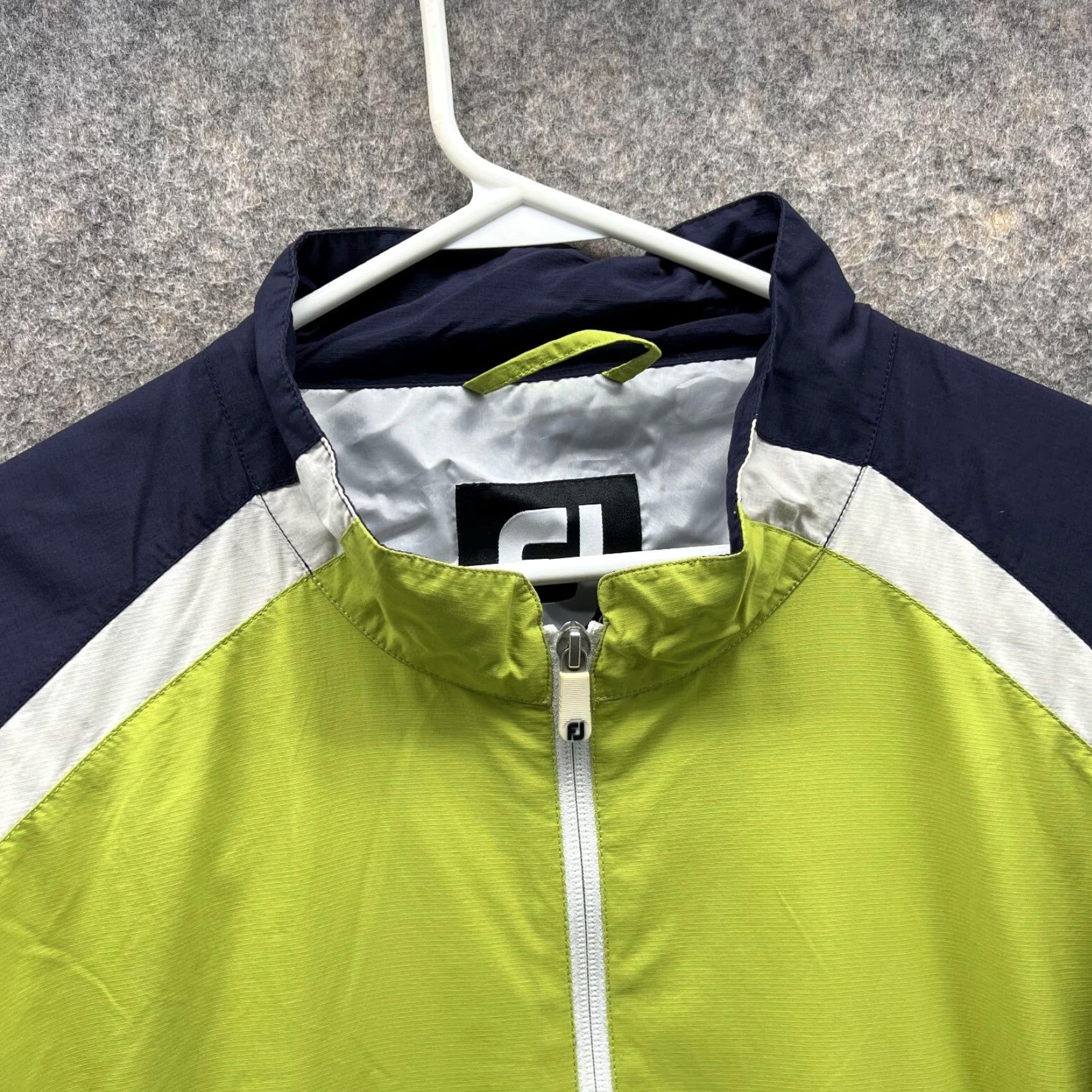 Footjoy VINTAGE FootJoy Jacket Men XL Blue Green 1/2 Zip Windbreaker Nylon Polyester Golf Regular Insulation Logo Size US XL / EU 56 / 4 - 5 Thumbnail