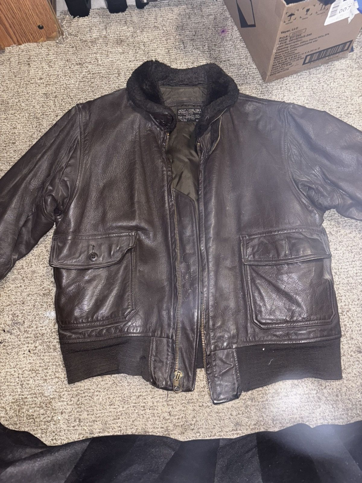 Other Vintage US NavyG-1 Flight Jacket Goatskin Size 46 Size US XL / EU 56 / 4 - 2 Thumbnail
